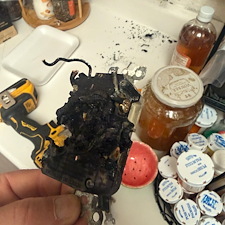 Unsafe-Electrical-Failure-Revealed-Behind-Wall-Plate 3